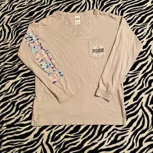 VS Pink oversized long sleeve tee SZ XSmall